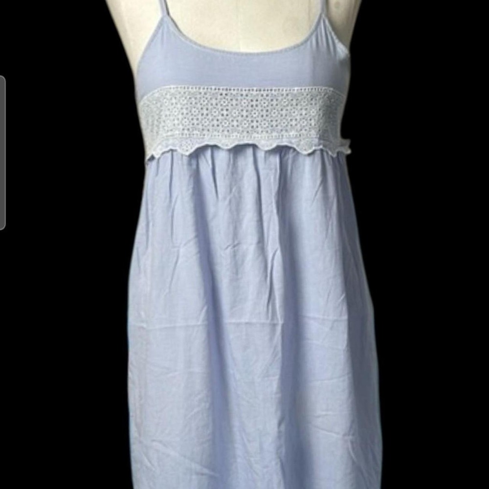 Vintage "The Prairie" Shabby Chic Gingham Eyelet Cottagecore Dress ☁️